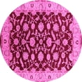 thumbnail image 1 of Ahgly Company Indoor Round Oriental Pink Traditional Area Rugs, 8' Round, 1 of 4