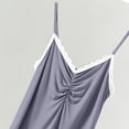 thumbnail image 5 of Women's Lace Chemise Nightgown Soft Knit Comfortable Ruffle Hem Sleepshirt Summer Daily Loungewear Home Dress Gray Lightweight Cotton Dress XL, 5 of 9