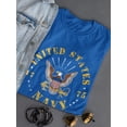 thumbnail image 3 of US Navy Womens Graphic Tee Royal Blue - Classic Logo 1775 100% Cotton Regular Fit, 3 of 4