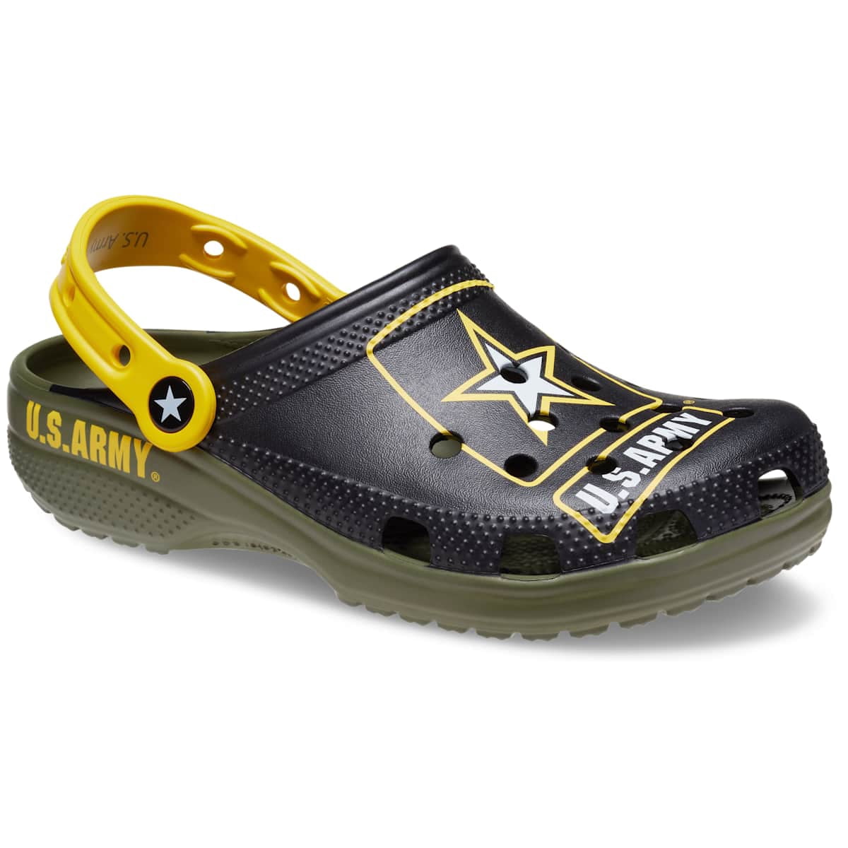 Crocs Adult Classic US Army Clogs, Army Green, W6/M4