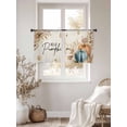 thumbnail image 3 of Sheer Curtains 54 Inches Long, Thanksgiving Wheat Botanical Vintage Light Filtering Window Curtains for Living Room, Orange Blue Pumpkin Fall Rod Pocket Voile Sheer Drapes, 52"W x 54"L, 2 Panels, 3 of 9