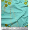 thumbnail image 1 of Soimoi Crepe Silk Fabric Leaves & Ranunculus Floral Print Fabric by Yard 42 Inch Wide, 1 of 3