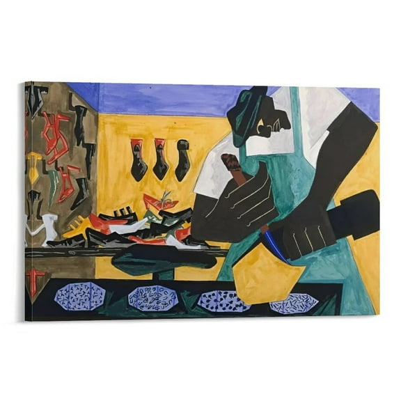 Jacob Lawrence Print Painting (28) Posters Art Print Wall Photo Paint Poster Hanging Picture Family Bedroom Decor Gift 24x36inch(60x90cm)
