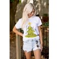 thumbnail image 4 of Holiday Christmas Tree Holly Jolly Women's Graphic T Shirt Tees Brisco Brands L, 4 of 5