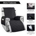 thumbnail image 4 of TAOCOCO Recliner Chair Covers 100% Waterproof Reclining Chair Slipcover for Recliner Chair with Pocket Black, 4 of 8