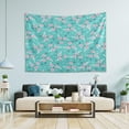 thumbnail image 5 of Cute Pink Flowers and Leaves Tapestry Wall Hanging Tapestries Happy Colorful Hippie Psychedelic Art Polyester Carpet Wall Decorative for Living Room Bedroom 60x51inch, 5 of 7