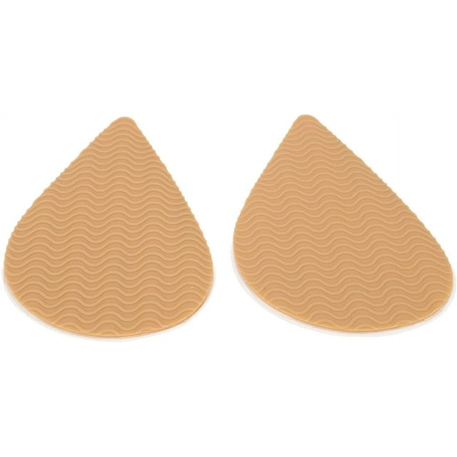 HUGFEG 2pcs Pointed Toe Sole Anti Slip Sticker, Noise and Shock Absorbing Pad, Shoe Bottom Protector Shoes Cushion, Water Ripple Self Adhesive Wearable Sole Protector for High Heels Boots U2536-11898