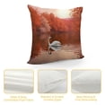 thumbnail image 4 of Chilfamy Swans Lake Trees Pillow Covers for Couch Sofa Indoor Outdoor Throw Pillow Cover 1PC Autumn Pillow Covers 24x24in, 4 of 5
