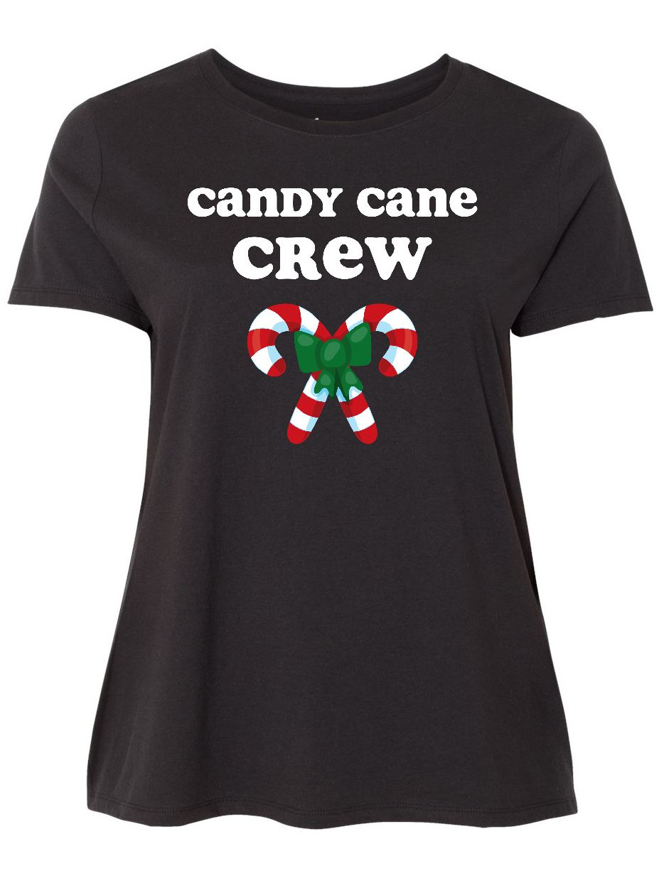 INKtastic Candy Cane Crew Women's Plus Size TShirt