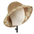 thumbnail image 3 of LinYooLi Women Straw Handmade Sunhat Outdoor Beach Sun Protection Fisherman Hat Bucket Hat, 3 of 6