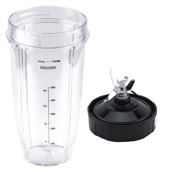 2X Blender for Ninja, 24Oz Cup 7 Fins Extractor Blade, for Auto IQ BN801 SS101 BL480-30
