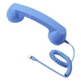 thumbnail image 4 of Bunblic Retro Phone with Noise Reduction, Built-in , Wired Connection, Volume Control, Comfortable Grip, High-Quality Materials, Touch Control Blue, 4 of 8