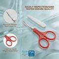 thumbnail image 7 of Small Travel Craft Scissors Set for Sewing Embroidery Paper Cutting Knitting Stainless Steel High Precision Sharp Tip Safety Cases, 7 of 7