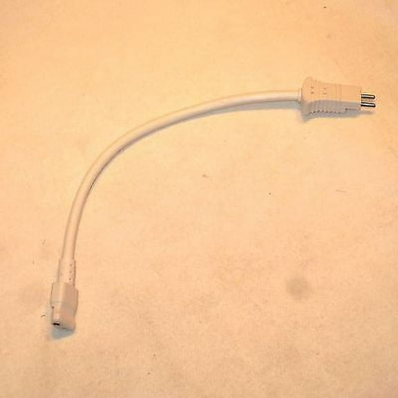10" White Pigtail Vacuum Cord, Male to Female, Electrolux Eureka Tristar Compact
