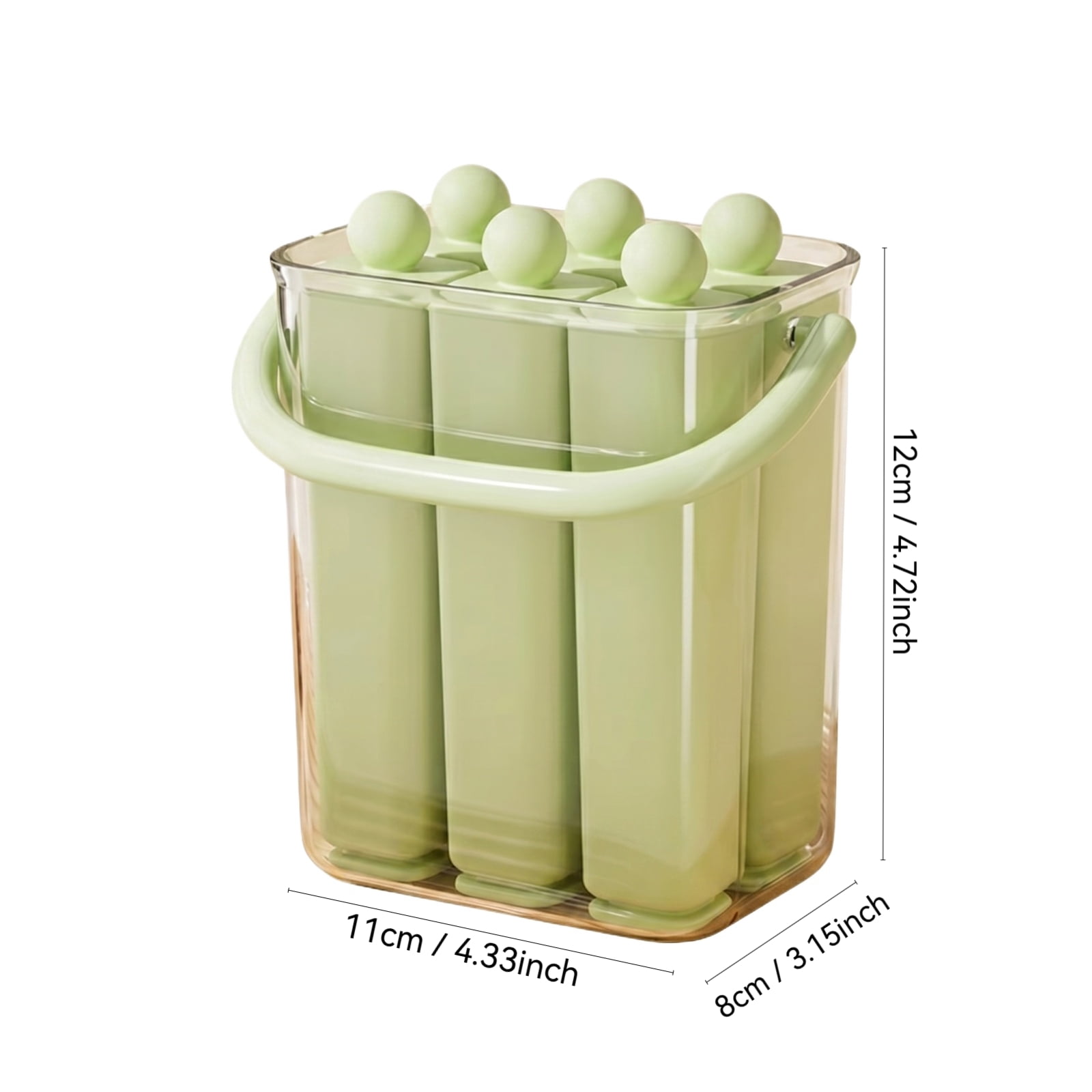 Ice Bar Maker, Food Grade Non-stick, 6 Pcs Individual Pack For Home Freezer, Cream White