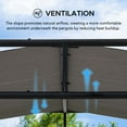 thumbnail image 5 of Sunjoy 10 ft. x 10 ft. Outdoor Pergola, with Sun-Proof Canopy, Patio Metal Pergolas Gazebos For Backyard, 5 of 10