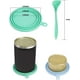 thumbnail image 2 of 2 Pack Pet Food Can Cover Universal Silicone Cat Dog Food Can Lids 1 Fit 3 Standard Size Can Tops With 2 Spoons,light Blue And Green, 2 of 5
