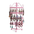 thumbnail image 5 of 144/72/48 Holes 4 Tiers Round Rotatable Display Earring Women Jewelry Stand Rack jewellery joyeros organizador de joyas New 128 holes B, 5 of 6