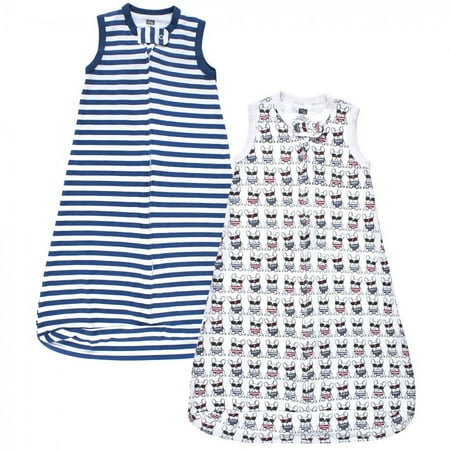 UPC: 0660168181951 | Hudson Baby Infant Boy Interlock Cotton Sleeveless Sleeping Bag French Dog 3-9 Months