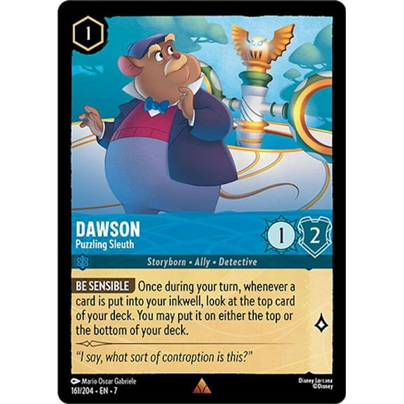 Disney Lorcana Archazia's Island Rare Dawson - Puzzling Sleuth #161