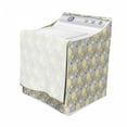 thumbnail image 3 of Yellow Flower Washer Cover, Abstract Geometric 60's Pattern in Modern Design Pastel Colors, Washroom Decor with Dust Protection, 29" x 28" x 40", Pale Yellow Pale Grey, by Ambesonne, 3 of 3