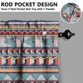 thumbnail image 5 of Kitchen Curtains 36 Inch Short - 3 Panel Set, Rod Pocket Window Curtain, Boho Floral Tribal Style, 100% Polyester for Farmhouse, Kitchen, Cafe, Bedroom, Easy Wash, 5 of 6