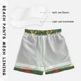 thumbnail image 3 of FORMRS Boys Swim Trunks Quick Dry Mesh Liner Boardshorts Sizes XS-XL, Yellow Christmas Gingerbread, 3 of 7
