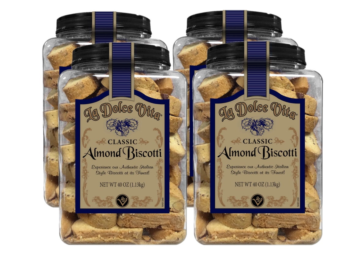 4 Pack La Dolce Vita Classic Italian Biscotti, 40 oz