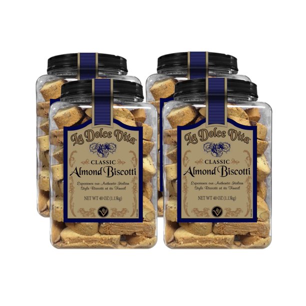 4 Pack La Dolce Vita Classic Italian Biscotti, 40 oz