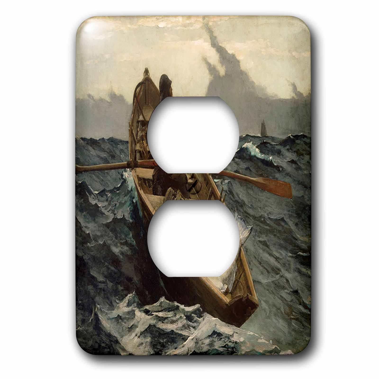 Print of Vintage Winslow Homer the Fog Warning 2 plug outlet cover lsp