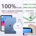 thumbnail image 2 of Getino Compatible with Apple iPad 10th/11th Generation A16 Case 11 inch Clear Back Cover with Pencil Holder, Green, 2 of 7