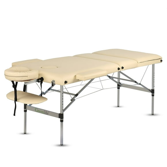 GreenLife® 3-Section 4" Classic Aluminum Super Stable Portable Massage Table - MTA131