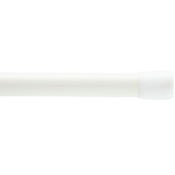 Mainstays 48-75" Adjustable Spring Tension Curtain Rod, 5/8" Diameter in White Finish