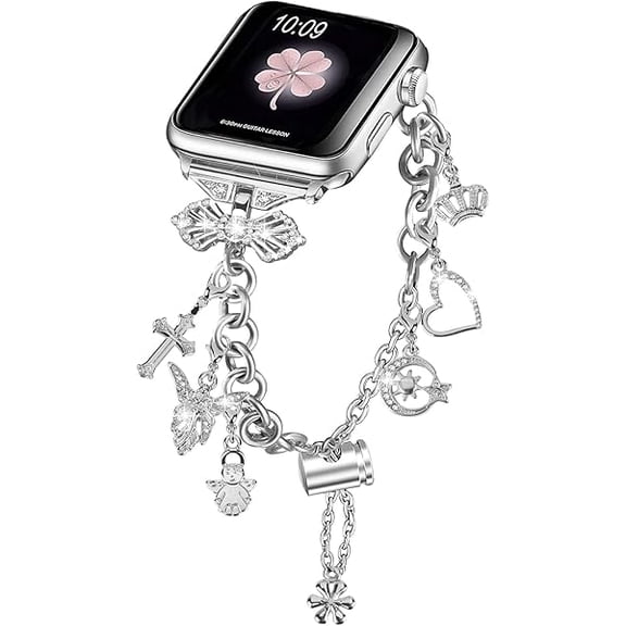 Compatible with Apple Watch Ultra Band 38MM 40MM 41MM 42MM 44MM 45MM 46MM 49MM Series 10 9 8 7 6 5 4 3 2 1 Smartwatch wistband Bracelet Strap Lucky clover Bracelet iWatch Band for Women