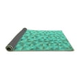 thumbnail image 2 of Ahgly Company Indoor Round Oriental Turquoise Blue Modern Area Rugs, 8' Round, 2 of 4