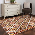 thumbnail image 4 of Boho Area Rug 4x6 Washable Rug Non Slip Abstract Geometric Ethnic Bohemia Textured Large Area Rug Indoor Floor Carpet for Entryway Bedroom Kitchen Living Room Home Office Dining Room Nursery, 4 of 8