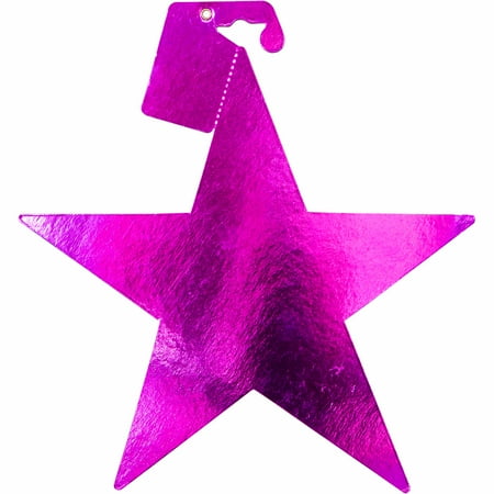 (5 pack) (5 Pack) 9" Foil Paper Stars, Pink, 5pk