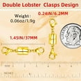 thumbnail image 4 of Double Lobster Clasp Magnetic Necklace Clasps and Closures 14K Gold and Silver, 4 of 5