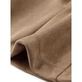 thumbnail image 5 of INSPIRE CHIC Faux Suede Jacket for Women's Notched Lapel Button Down Pockets Slim Fall Winter Cropped Blazer S Brown, 5 of 6
