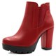 thumbnail image 1 of Botas Chelsea de Tacón Alto grueso Allegra K con cremallera Plataforma para Mujer Rojo 36, 1 of 7