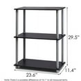 thumbnail image 2 of Furinno Turn-N-Tube 3-Tier Compact Multipurpose Shelf Display Rack, Black/Grey, Set of 2, 2 of 5