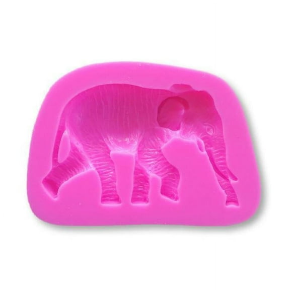 Safari Elephant with Tusks Silicone Mold