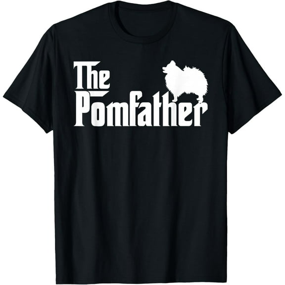 Mens Shirts Funny Pomeranian Father Dad The Pom Father Dog Lover T-Shirt