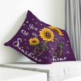 thumbnail image 3 of Purple Sunshine Sunflower Pillow Covers 18x18 Inch Decorative Throw Pillow Cover, Pastoral Bees Farmhouse Floral Sofa Pillowcases Accent Cushion Case Home Decor Bedroom Living Room, 3 of 6