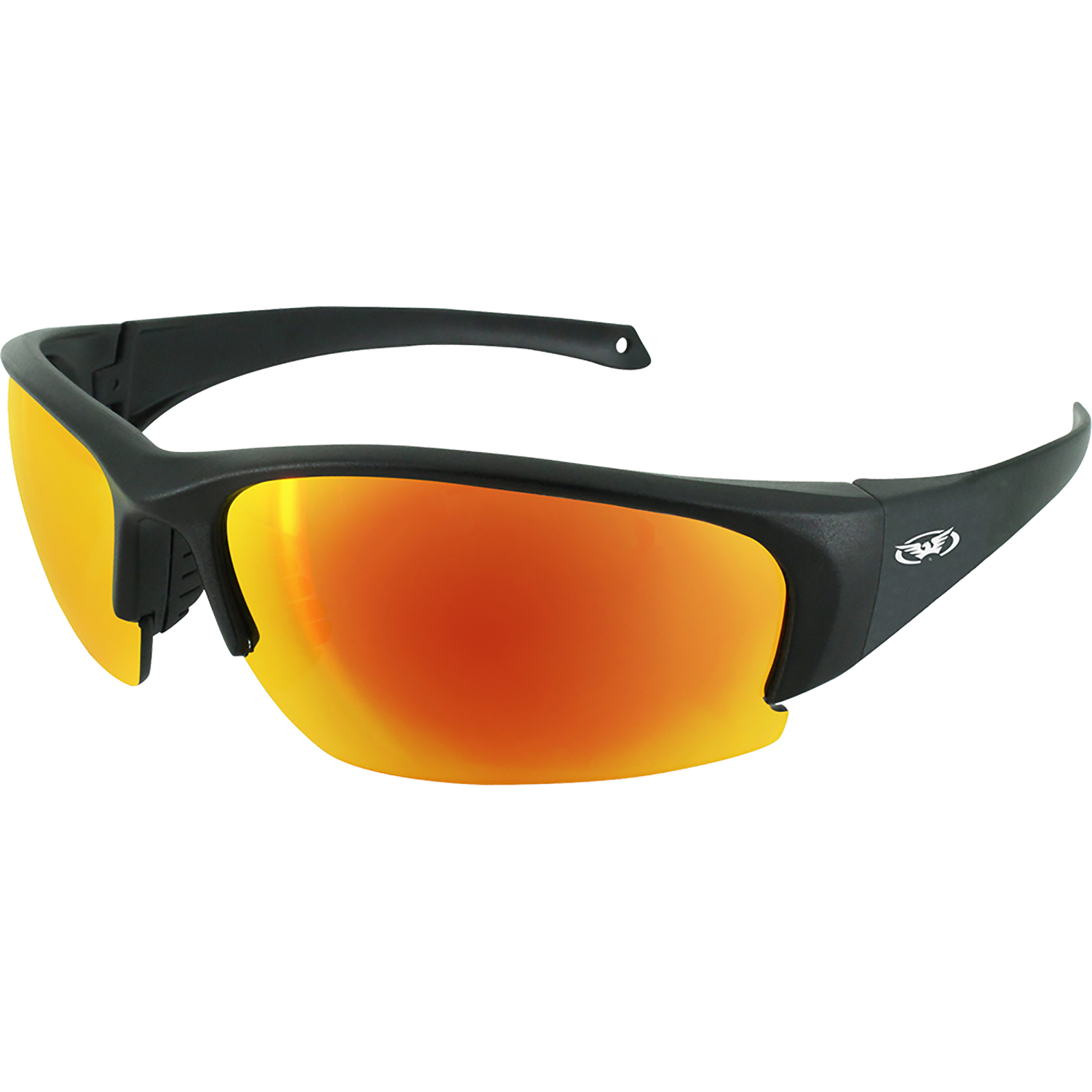 2 Pairs of Global Vision Eyewear Eyedol Motorcycle Safety Sunglasses Black Frames Yellow + G Tech Red Mirror Lenses - image 3 of 3
