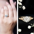 thumbnail image 3 of Certified Lab Diamond Circle Engagement Ring - 2 Carat - EF-VS Quality - Ready To Gift, 10K Yellow Gold, US 9.50, 3 of 9