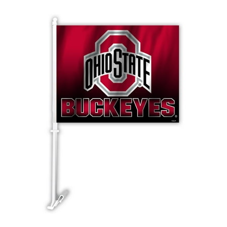 NCAA Ohio State Buckeyes Ombre Car Flag