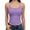 Purple, variant on Leidass Womens Spaghetti Strap Scoop Neck Ribbed Tank Top Cami Shirts White XL