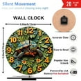thumbnail image 3 of Colorful Turtle Wall Clock with Tropical Leaf Design 10-Inch Silent Wooden Wall Clock, Battery Operated (AA Batteries Not Included), Artistic Home Decor, 3 of 7