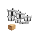 thumbnail image 1 of Juego De Ollas Gruesas De Cinco Piezas Con Bandeja Para Cocina Belug Plateado, 1 of 5